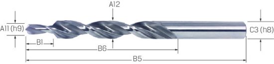 SVEDER STOPENJSKI DIN8374 D3,2x6,0mm za M3 HSS    