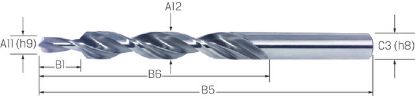 Slika SVEDER STOPENJSKI DIN8374 D4,3x8,0mm za M4 HSS                                  