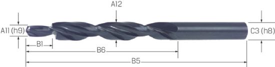 SVEDER ŠPIRALNI - STOPENJSKI DIN8376 D3,4/D6mm HSS                              