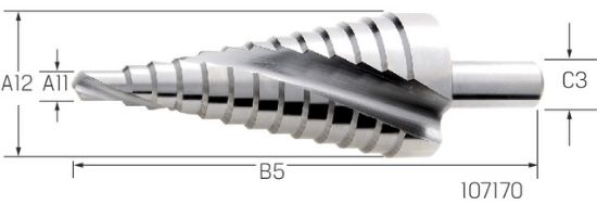 Universal-Stufenbohrer HSS gedrallt  4,0-12,0mm PREMUS