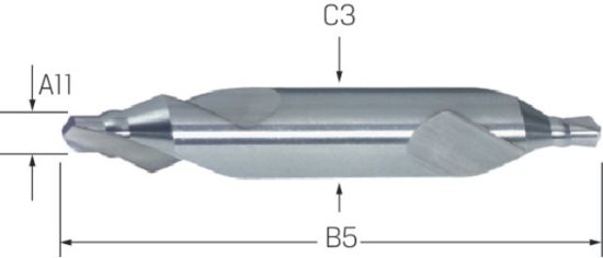 Zentrierbohrer HSS  60° Wulst DIN  333/A    1,00mm PREMUS