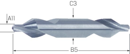 SVEDER SREDIŠČNI VHM DIN333/A D0,8/3,15mm 60° 