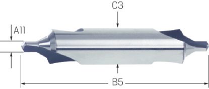Slika SVEDER SREDIŠČNI DIN333/B D1,0mm 60/120° HSS