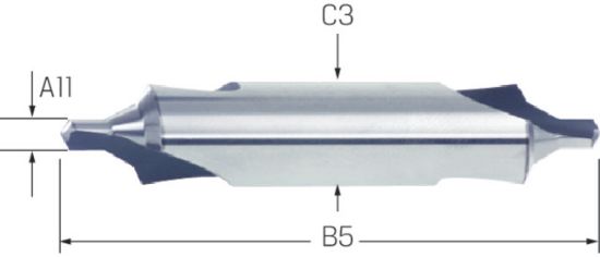 SVEDER SREDIŠČNI DIN333/B D1,0mm 60/120° HSS