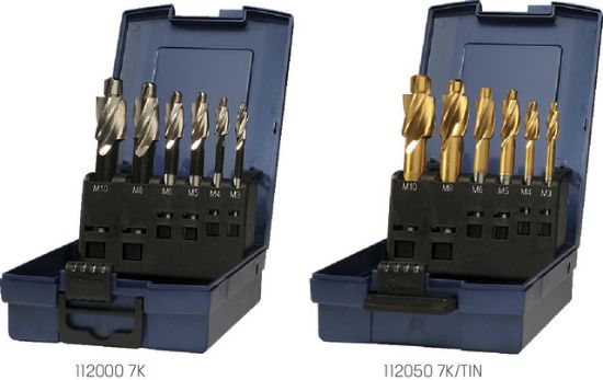 GREZILA RAVNA S ČEPOM ZA SKOZNJE IZVRTINE V GAR. M3-M10 HSS - v kaseti

