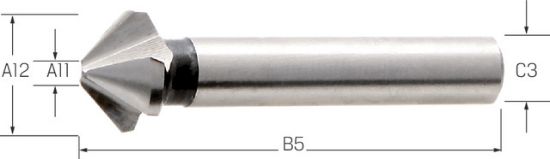 Kegelsenker HSS 90° für ALU DIN  335/C    6,30mm PREMUS