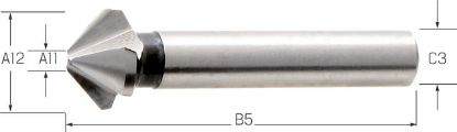 Slika Kegelsenker HSS 90° für ALU DIN  335/C    8,30mm PREMUS