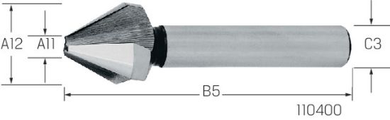 GREZILO 60° DIN334/C D6,3mm HSS    