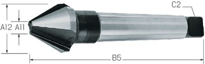 Slika GREZILO 60° DIN334/D D25,0mm MK HSS