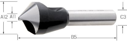 Slika GREZILO Z LUKNJO 90° D6,35mm 1/4 HSS