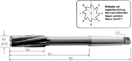 Maschinen-Reibahle HM DIN 8094/B   10,00mm PREMUS