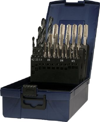 Slika SVEDRI NAVOJNI ROČNI V GAR. M3-M12 HSS (svedri + navojni svedri)  1GAR.=28kosov