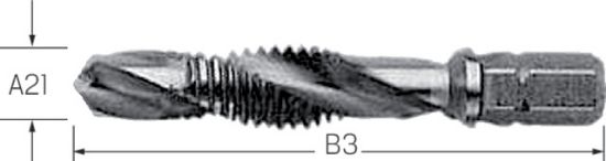 Kombi-Gewindebohrer HSS DIN  352   1/4' M  3 PRETEC