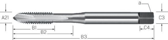 Masch-Gew-Bohrer HSSE-V3 links DIN  371/B     M 3x0,50 PREMUS