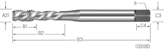Masch-Gew-Bohrer HSSE-V3 links DIN  371/C     M 3x0,50 PREMUS