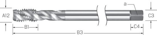 SVEDER NAVOJNI STROJNI RSP40 M3 L=112mm HSS-E-V3 - extra dolgi