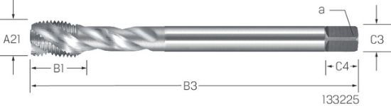 Masch-Gew-Bohrer HSSE-V3 DIN  374/C    MF 3x0,35 PREMUS