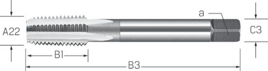 SVEDER NAVOJNI STROJNI DIN40432/40430/C PG7-20 HSS-E-V3 - ravni