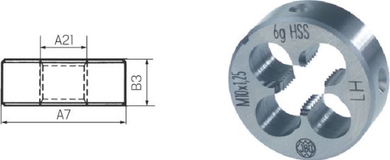 Schneideisen HSS Links EN 22568/B      MF 4 x0,50 JBO