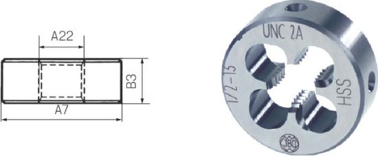 Schneideisen HSS EN 22568/B      UNC   4-40 JBO