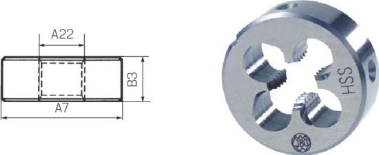 Schneideisen HSS EN 22568/B      UNF  10-32 JBO