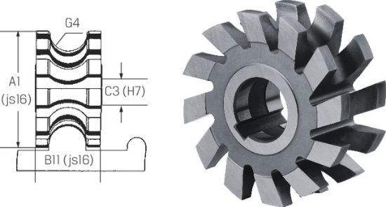 REZKAR PROFILNI KONKAVNI DIN855A R1,00/D50,0mm HSS Z=14      