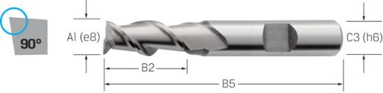 Schaftfräser HSS-Co DIN 844/W  2-L  2,00 PREMUS