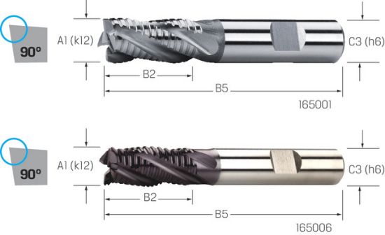 Schaftfräser HSS-Co TiAlN DIN 844/NF 4-L  6,00 PREMUS