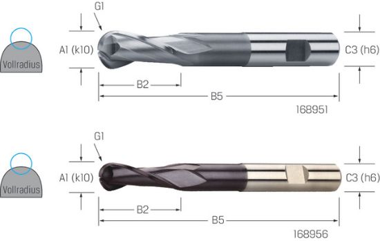 Radiusfräser HSS-Co Werksn./N  2-eL 4,00 PREMUS