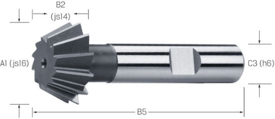 REZKAR KOTNI DIN1833/D D16mm 45° HSS/Co 