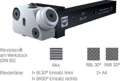 Slika Rändelfräswerkzeug RF 1 o.R. 231-12M      3 -  50      ZEUS