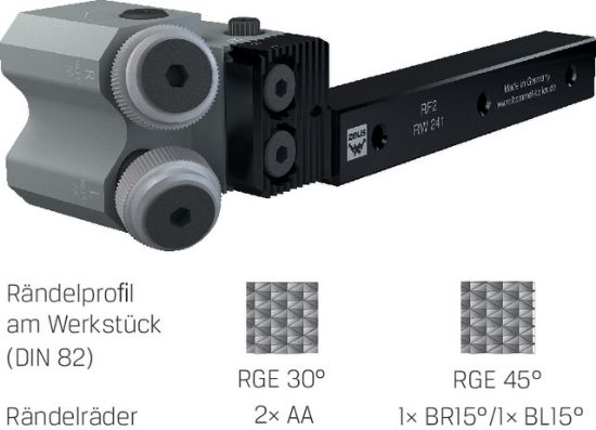 ORODJE-DRŽALO ZA REBRIČENJE RF2 Modell 241-12M, 12x12mm (za kolesa 15x4x8mm)

