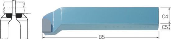Drehmeißel HM P20 abgesetzt DIN 4977/L  16x16x110 PRETEC