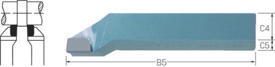 Drehmeißel HM P20 abgesetzt DIN 4980/L  10x10x 90 PRETEC