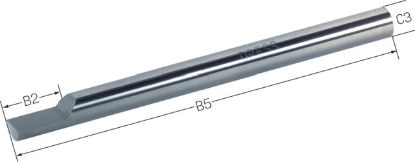 Slika Gravierstichel VHM K10 rund/A eins.halbiert  10x100 PRETEC