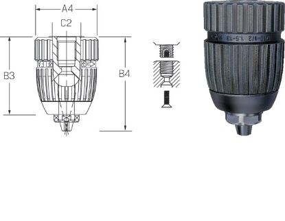 Slika GLAVA VRTALNA "EXTRA RV" 1,5-13mm, vpetje 3/8"-24 ROHM        
