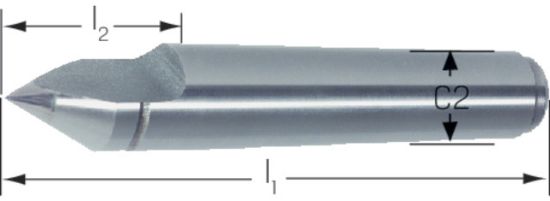 Zentrierspitze fest HM-Einsatz DIN 806 halbe Sp.MK 1 PRETEC
