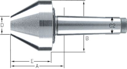 Slika Zentrierkegel mitlaufend 75° Typ 618 stumpf  MK 2 ROEHM