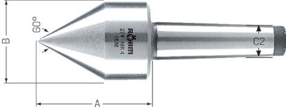 Slika KONICA VRTLJIVA CENTRIRNA 60° MK4/D64mm