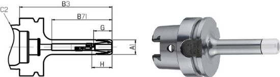 Spannfutter CentroP Mini lang ISO12164-1 A 63xCP11M  FAHRION