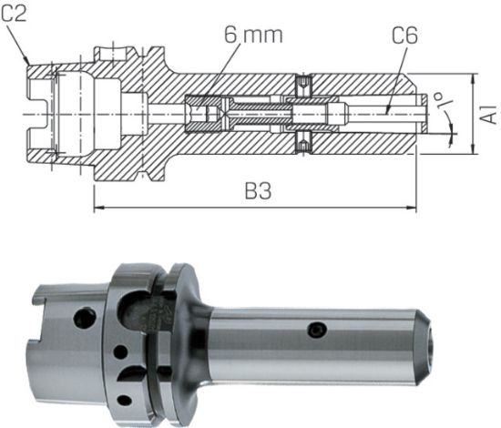 Spannfutter HG01 kurz ISO12164-1   A 63x 2- 8 HAIMER