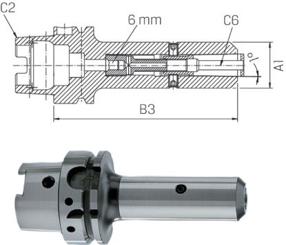 Slika Spannfutter HG02 kurz ISO12164-1   A 63x10-14 HAIMER