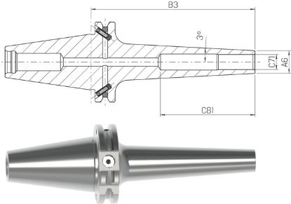 Slika Schrumpffutter Mini ZG120 ISO  7388-1 AD/AF  SK 40x03