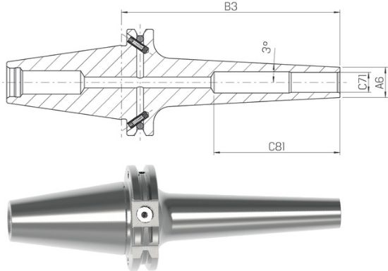 Schrumpffutter Mini ZG120 ISO  7388-1 AD/AF  SK 40x03
