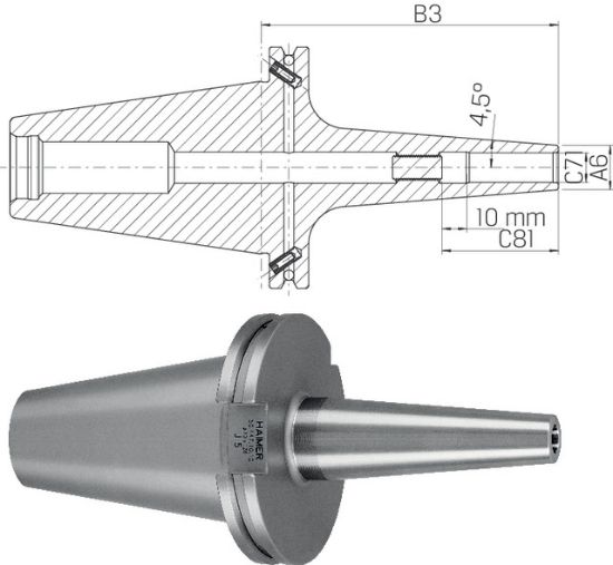 Schrumpffutter ZG120 e.schlank ISO  7388-1 AD/AF  SK 50x03