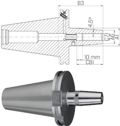 Slika Schrumpffutter ZG120 ISO 7388-1 AD/AF  40x20 HAIMER