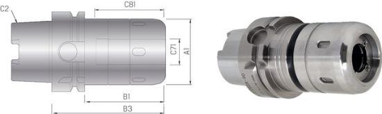 Hochl.-Kraftspannfutter lang ISO12164-1     A 63x20 NT