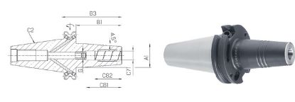 Slika TRN VPENJALNI-HIDRAVLIČNI TENDO DIN69871 AD/AF SK40x10 L=80mm SCHUNK