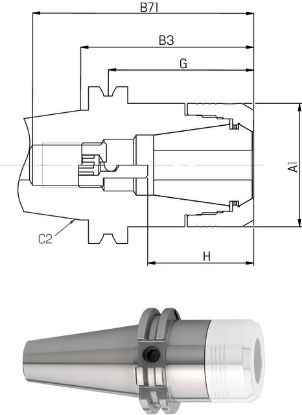Slika Spannfutter CentroP lang ISO 7388-1 AD    50x25 FAHRION