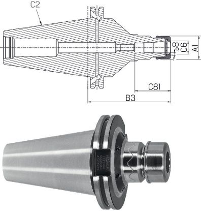 Slika Spannzangenf.HP,ER, kurz ISO 7388-2 JD     50x32 HAIMER